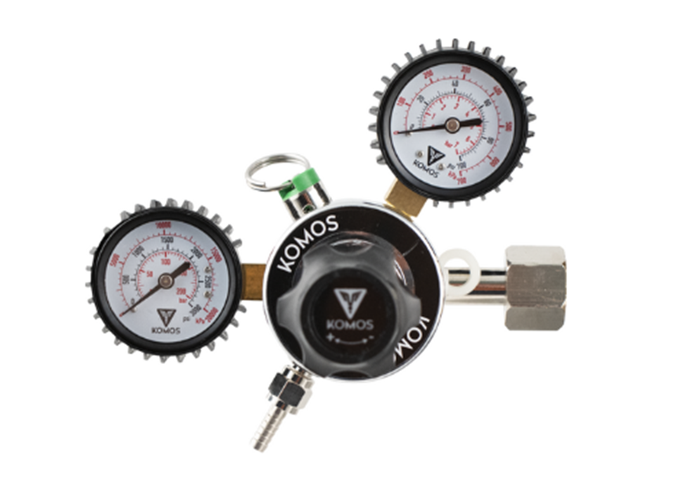 KOMOS® Premium Dual Gauge CO2 Regulator