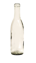 Load image into Gallery viewer, Clear Semi-Burgundy Flat Bottom Bottles 375mL
