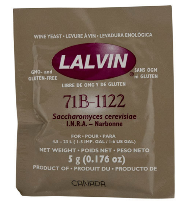 Lalvin 71B Active Dry Wine Yeast - 5 grams