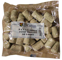 Load image into Gallery viewer, First Quality Straight Wine Corks - 30/bag
