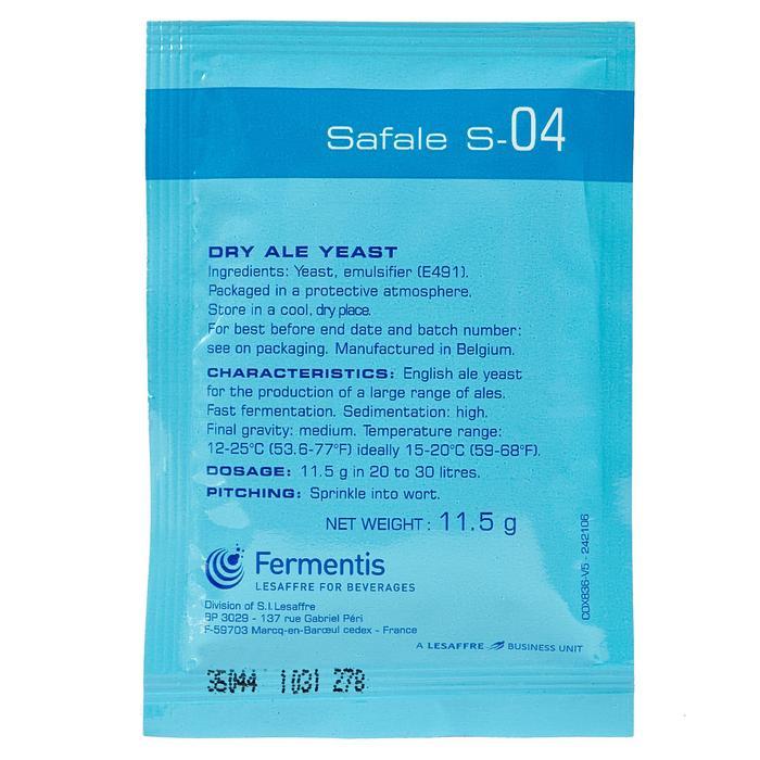 SafAle S-04 English Dry Ale Yeast 11.5g