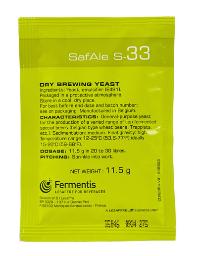 SafAle S-33 Belgian Dry Ale Yeast 11.5g